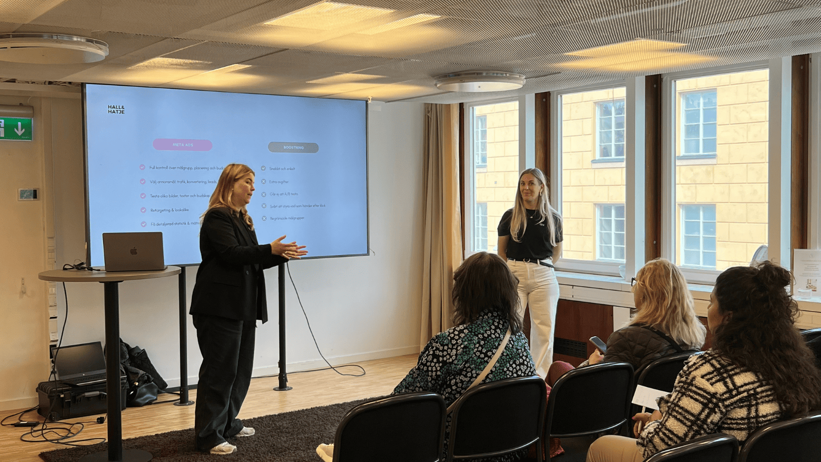 Föreläsning med Hall & Hatje om hur skönhetsföretag kan öka intäkterna med Meta- och Google-annonser
