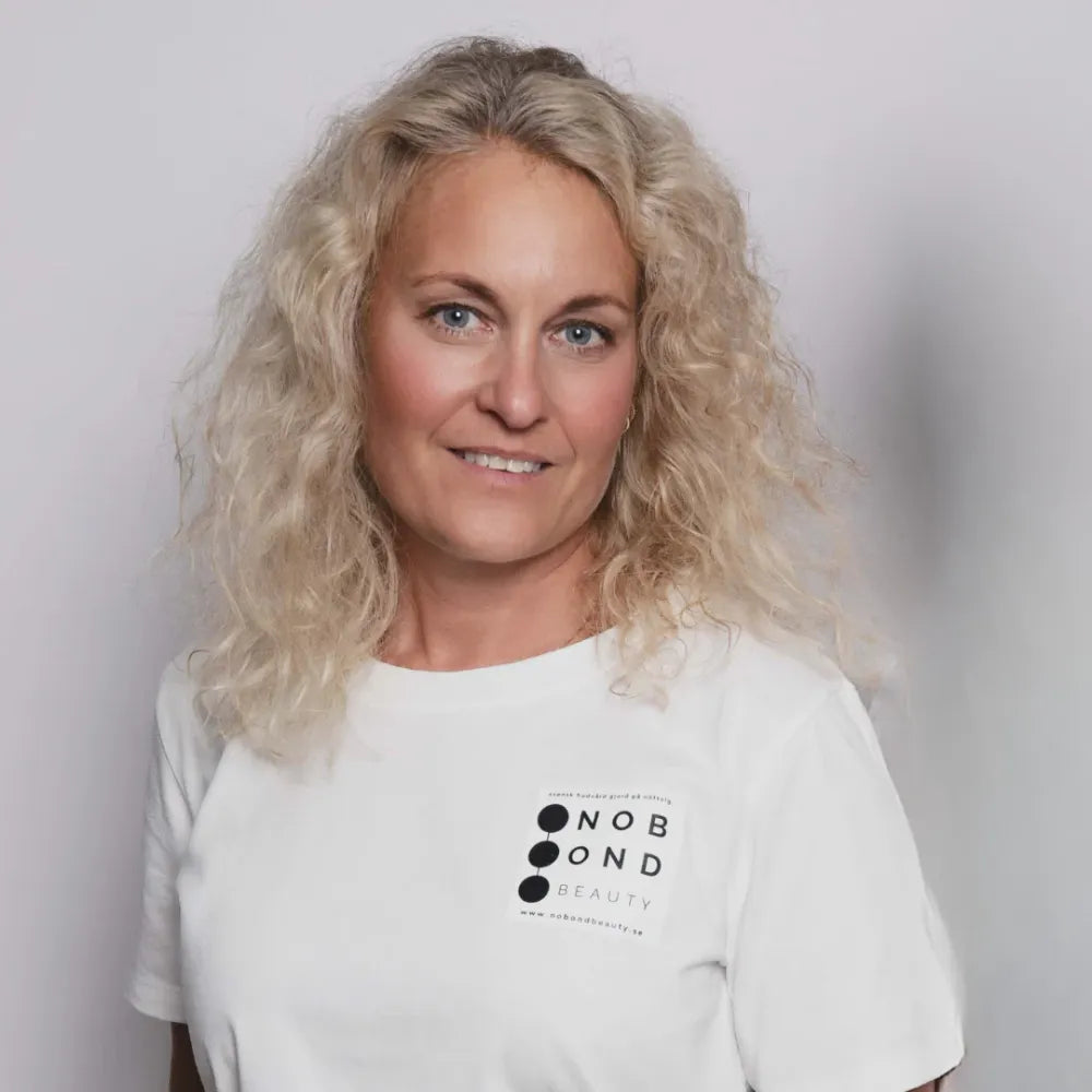 Hall & Hatje i samarbete med grundaren av No Bond Beauty, Sandra Owe på bilden